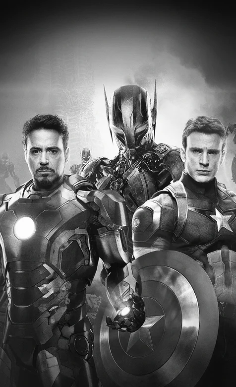 超级英雄电影《美国队长3》黑白手机背景下载