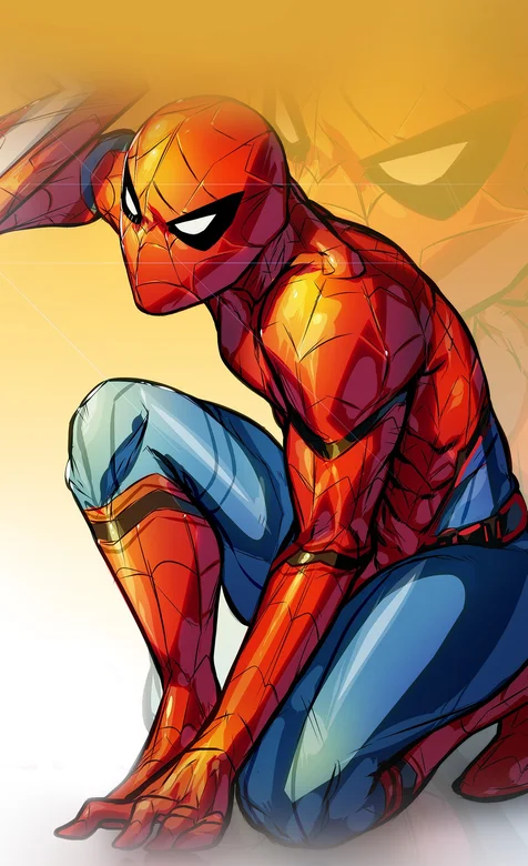 帅气手绘蜘蛛侠手机壁纸下载