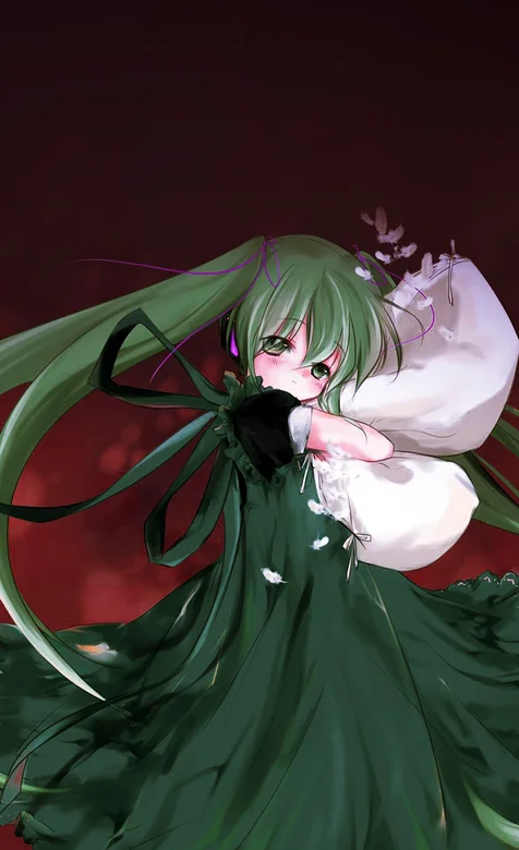 绿色系初音系列手机壁纸免费下载