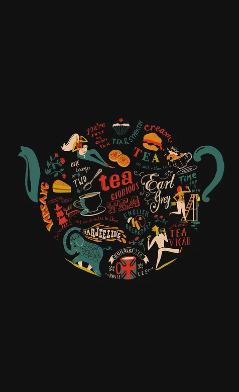 文字创意茶壶个性手机壁纸下载
