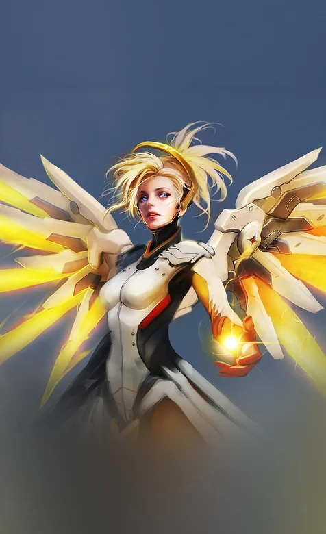 带着翅膀的动漫少女战士