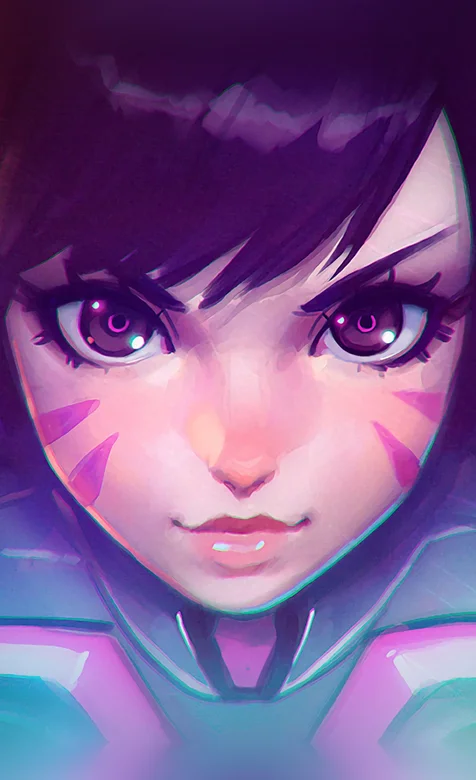 画着图腾的美女战士高清手机壁纸