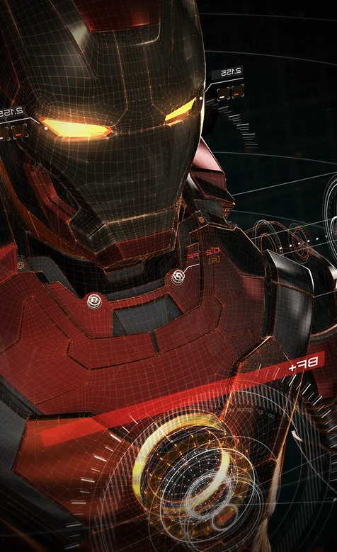 钢铁侠3D建模帅气手机壁纸