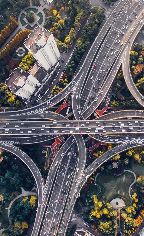 城市立交高清航拍手机桌面