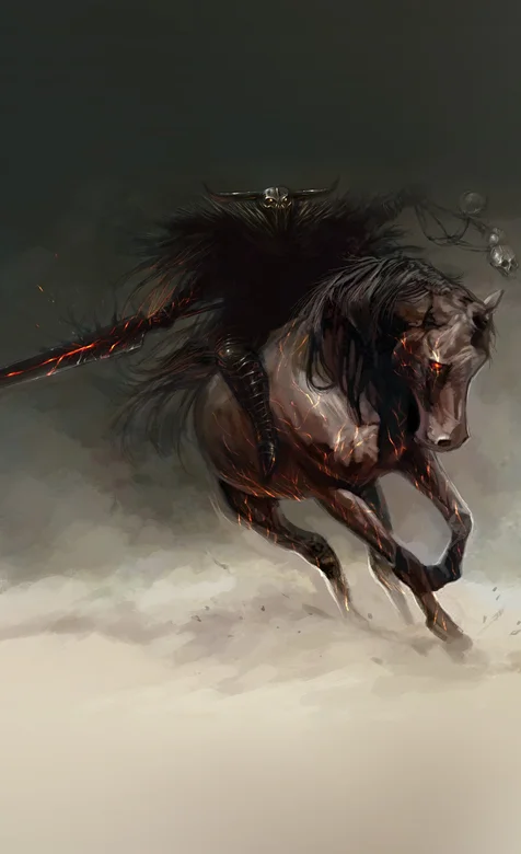 牛角骑士帅气卡通壁纸