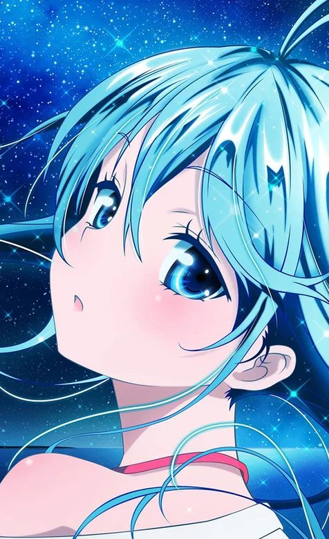 动漫蓝色头发的动漫美女图片