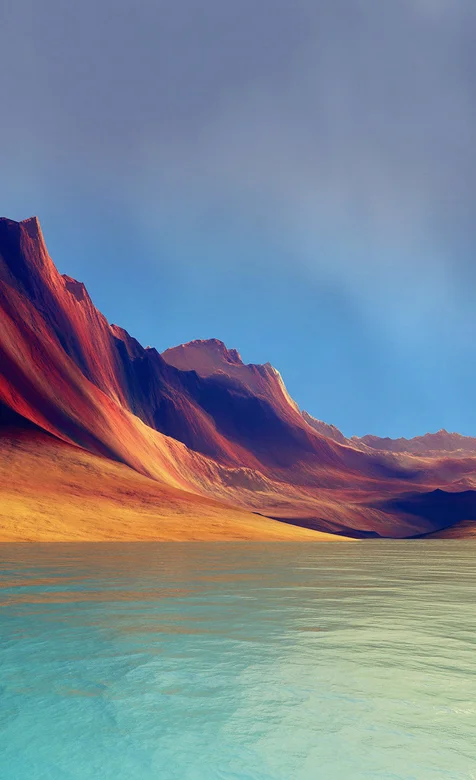 戈壁上的海滩奇幻壁纸