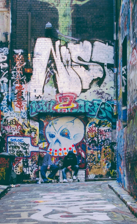 国外涂鸦的墙面个性壁纸图片