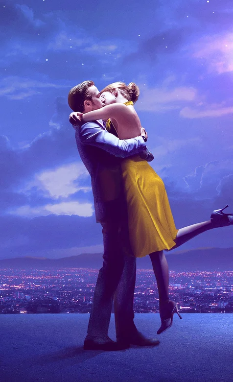 夜空下亲吻的一对恋人 唯美画面壁纸图片