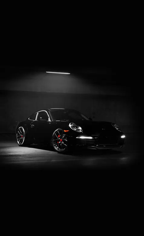 黑色保时捷911超跑高清壁纸