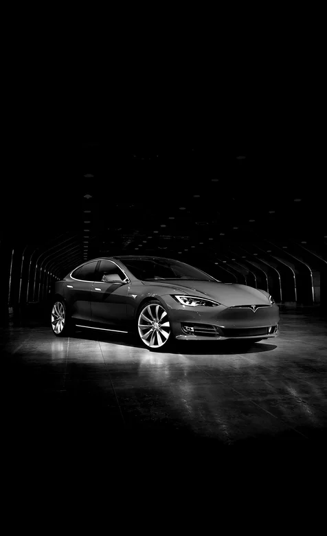 黑色特斯拉轿车写真手机壁纸