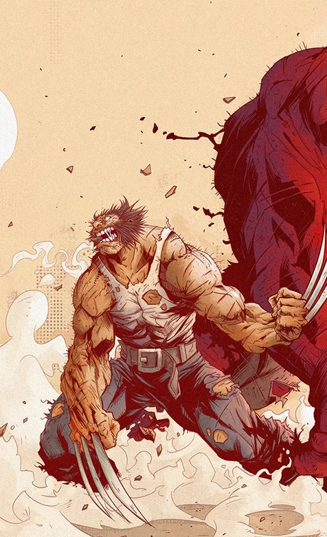 漫威动漫英雄金刚狼个性手机壁纸