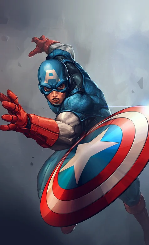 动漫英雄美国队长手机壁纸