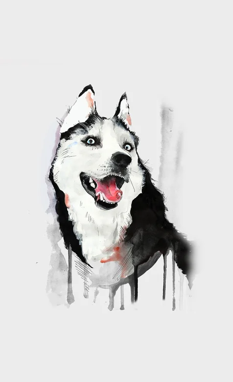 大白汪汪手绘壁纸图片