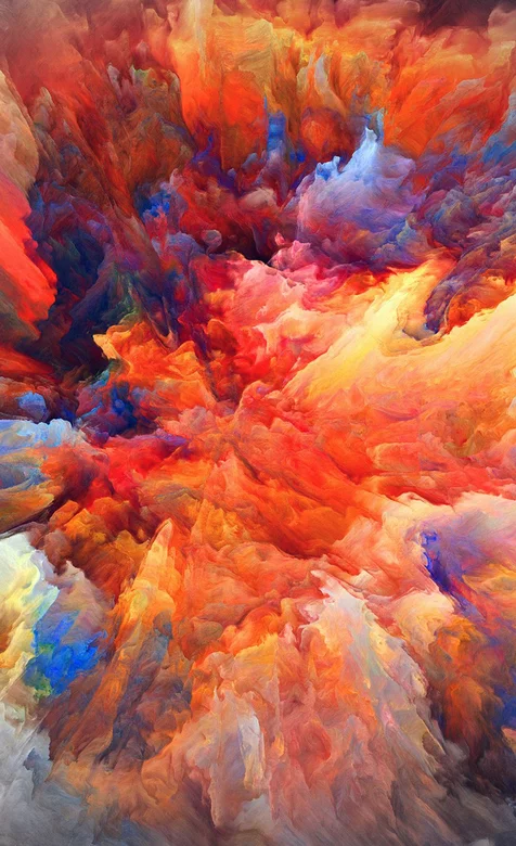 炫彩水中烟雾高清Iphone7手机壁纸图片