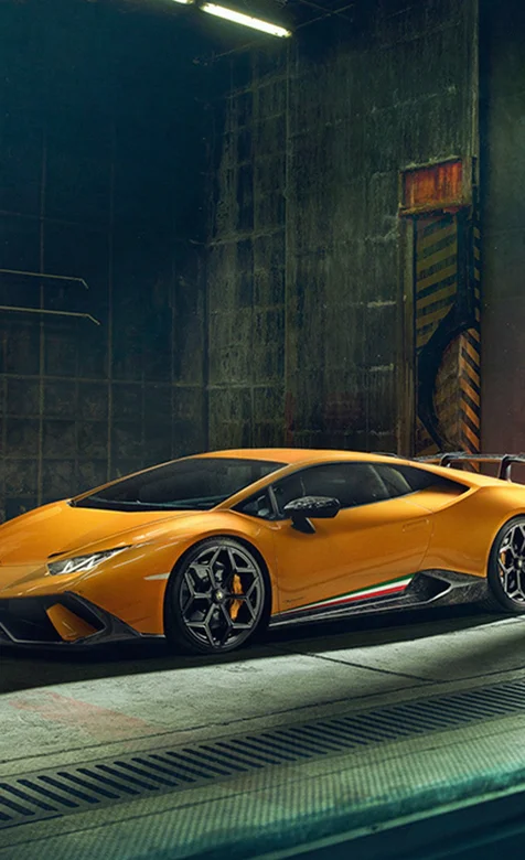 橙色兰博基里大牛车库帅照壁纸