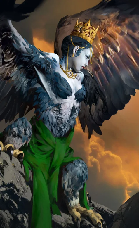 人头鹰身的创意手机背景图片_3g壁纸超清