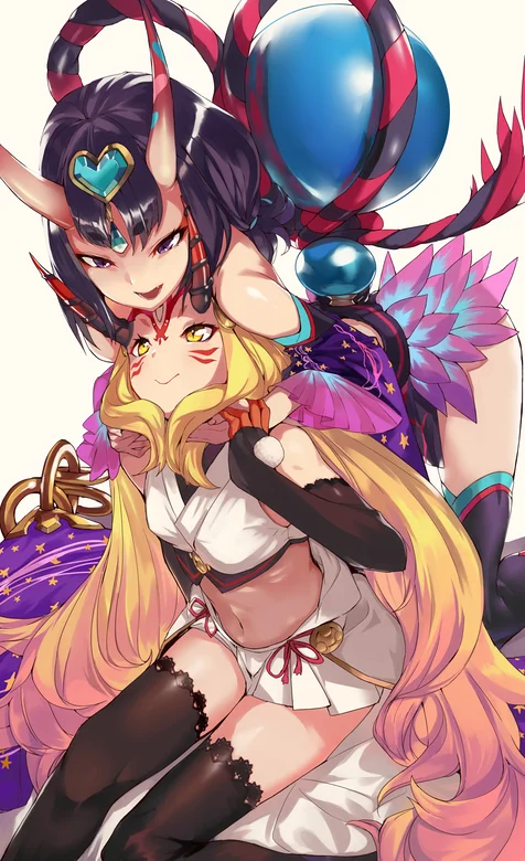 日系动漫女孩炫彩宽屏手机壁纸