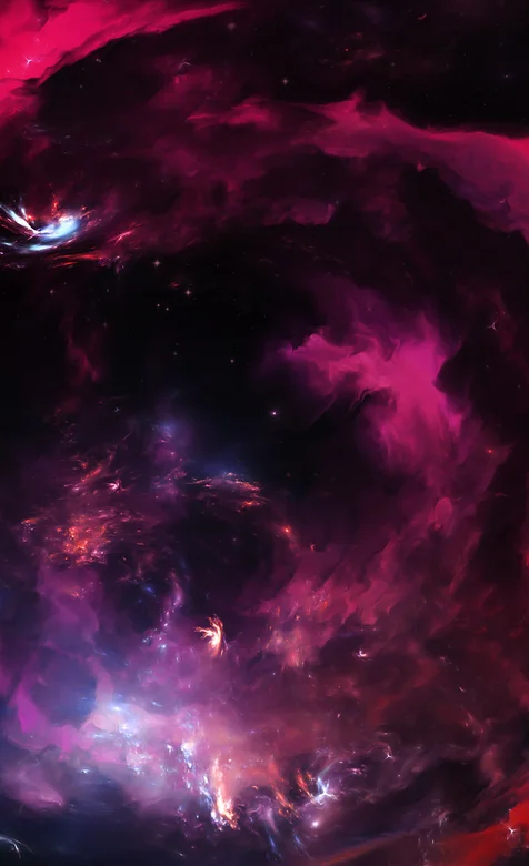 粉色的宇宙星辰炫丽手机背景图片