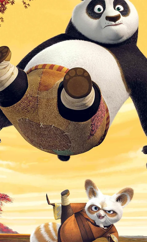 中国风动漫电影《功夫熊猫》剧照海报手机壁纸