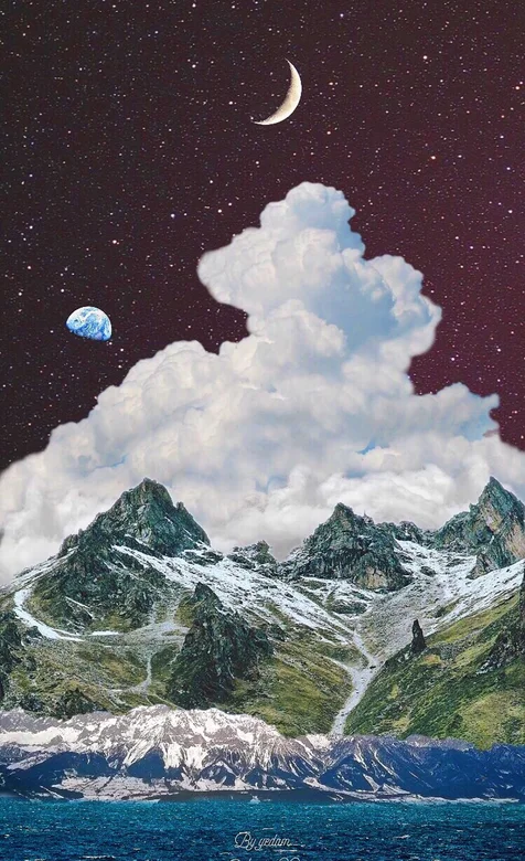 地球，月球，大山，大海的结合，让你分不清虚实