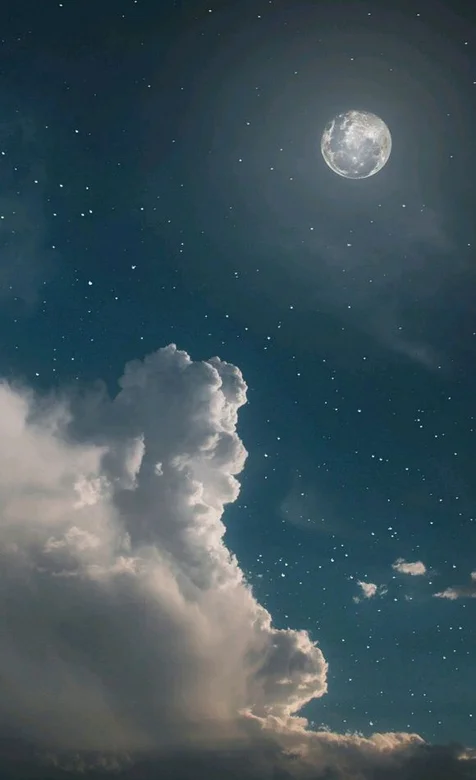 小屏幕月色星空壁纸图片