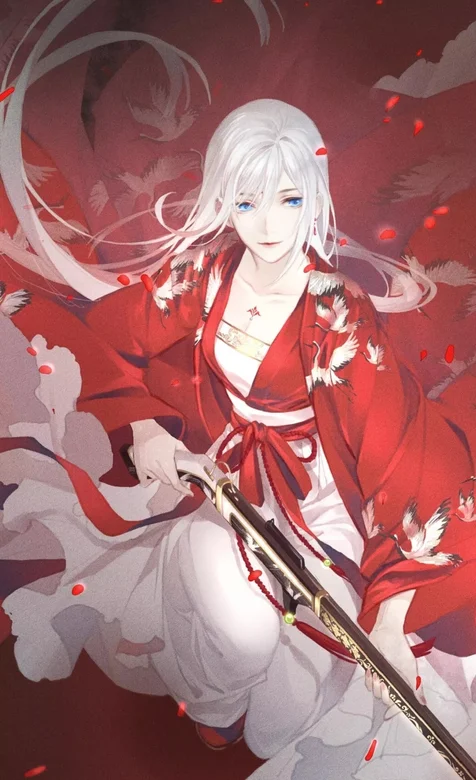 拿着火枪的白头长发没少女手机壁纸