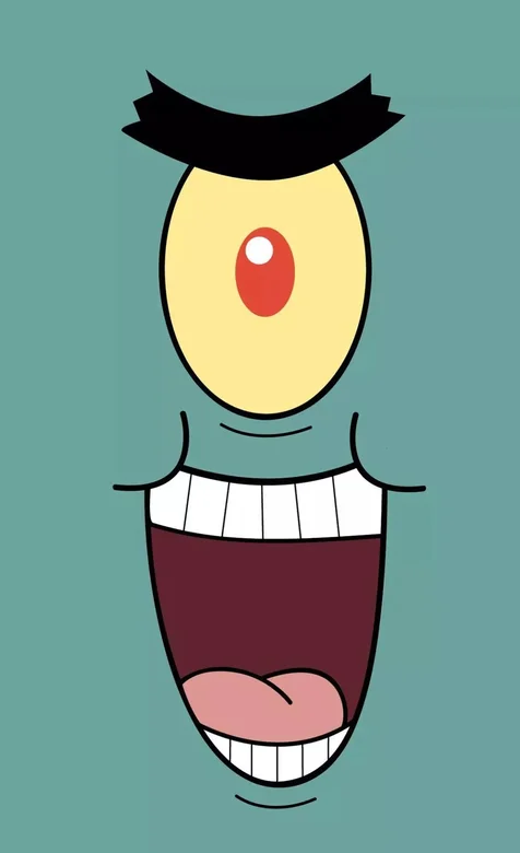 青色背景的独眼卡通怪兽可爱手机桌面