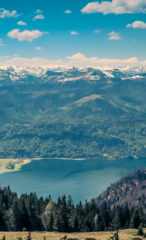雪上与湖泊国外旅游唯美风景壁纸图片