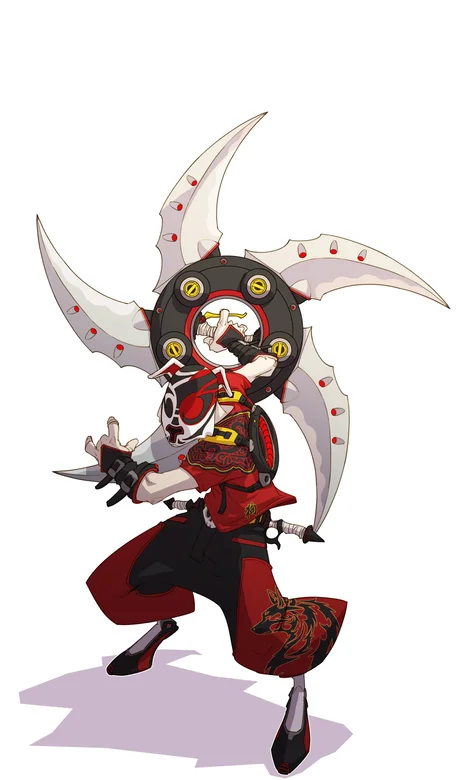 拿个超大回旋镖的动漫人物图片