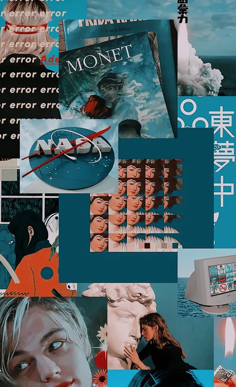 年轻时的莱昂纳多，多种图片个性拼接手机壁纸