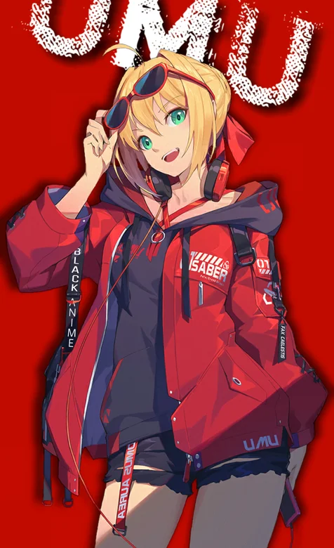 超大尺寸5K高分辨率带太阳镜的运动动漫女孩壁纸