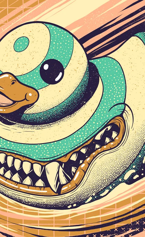 鸭子涂装的怪物手机壁纸，你看到什么就是什么