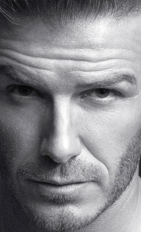 英国足球巨星贝克汉姆个人黑白头像手机壁纸