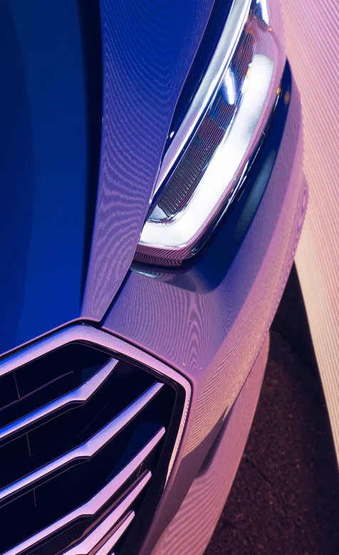 奥迪A6炫酷极光头灯手机壁纸图片