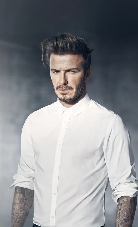 英格兰球星贝克汉姆白色衬衫写真手机壁纸
