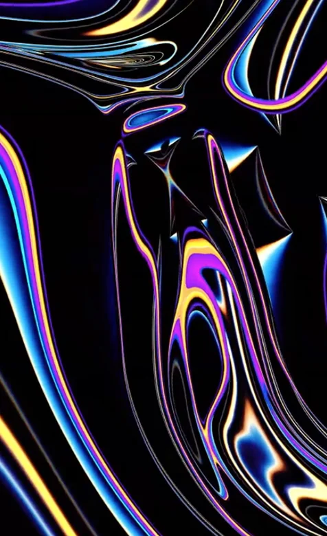 炫彩如水银的液体高清手机壁纸