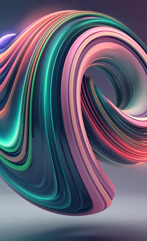 七彩3d线条创意手机壁纸