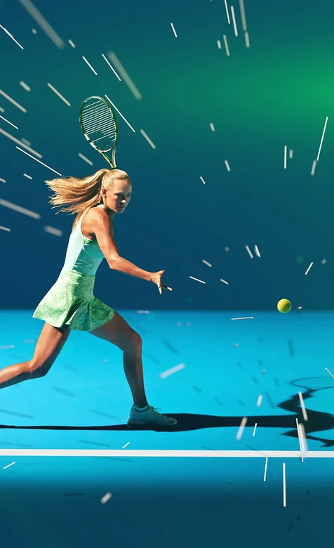 网球女运动员赛场风采手机壁纸