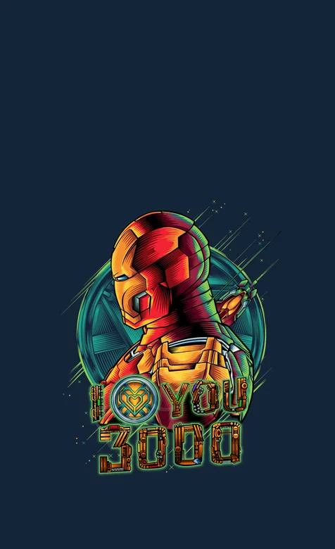 美国动漫《钢铁侠》创意的多色拼贴手机壁纸