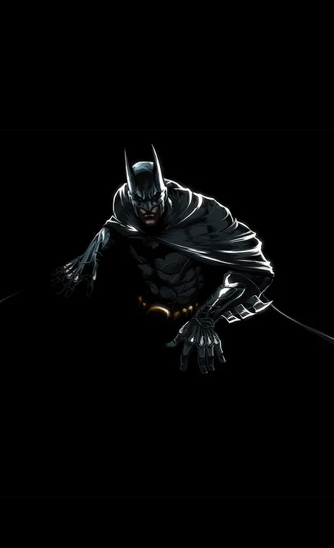 黑色背景下的动漫人物蝙蝠侠