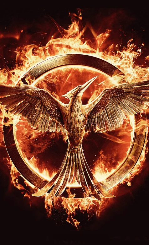 饥饿游戏-嘲笑鸟标志手机桌面背景