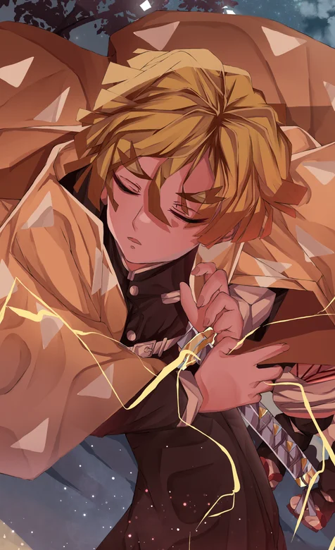 鬼灭之刃人物角色我妻善逸个人手机壁纸下载