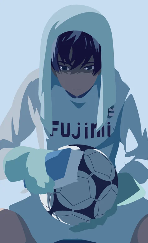 休息室里的动漫足球少年手机壁纸