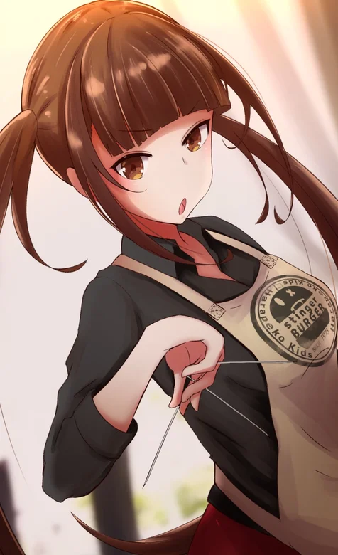 日系动漫小厨娘可爱手机壁纸