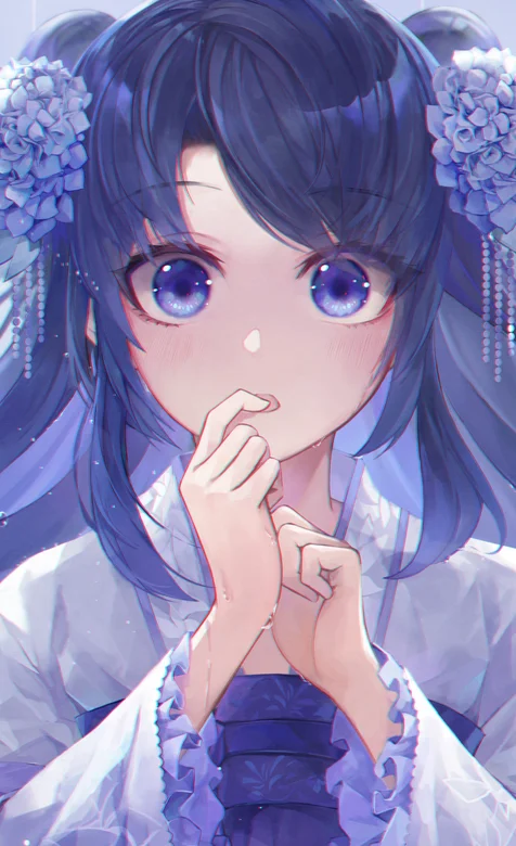 穿汉服的动漫古风美女插画手机壁纸下载