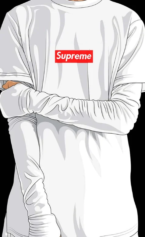 穿白色潮牌运动服的男生手机壁纸