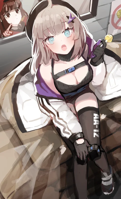 手拿棒棒糖的豪乳动漫美女高清4K手机背景