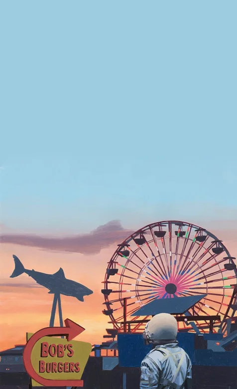 天空下的摩天轮唯美风景壁纸