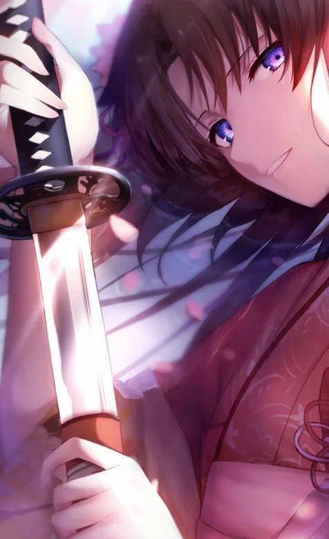 唯美拔刀的日本女武士高清手机壁纸